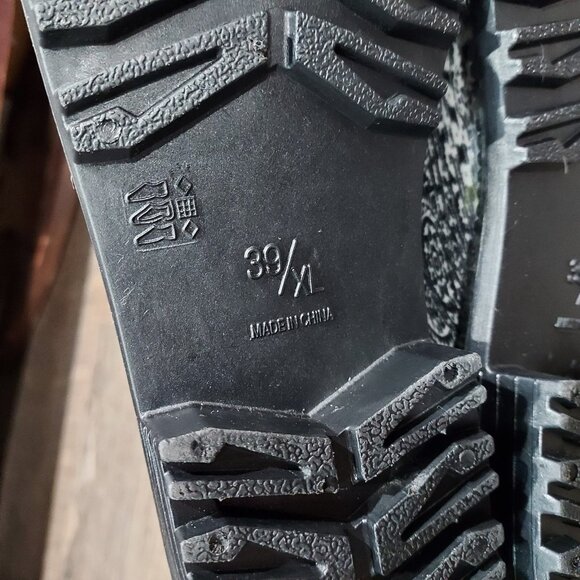 Boots Rain Garden Slip On Rubber Paisley Ankle Women 8 XL 39 - Picture 7 of 12